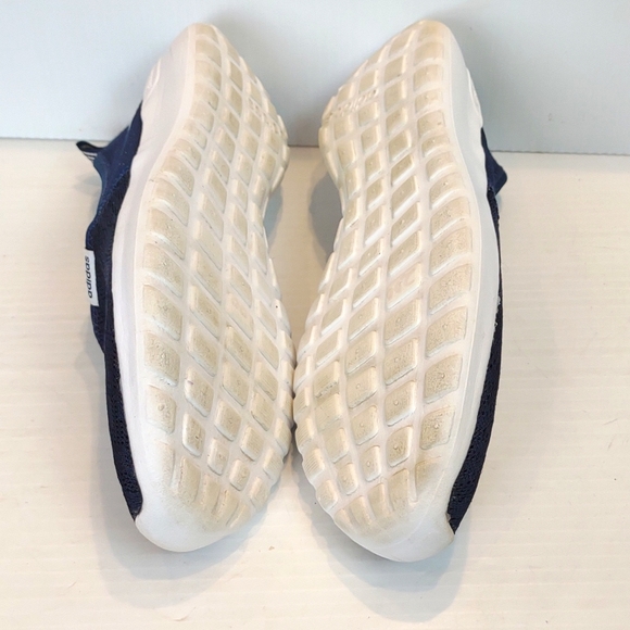 Adidas Women's Cloudfoam Lite Racer Slip-On Shoes Blue / White - Picture 12 of 15